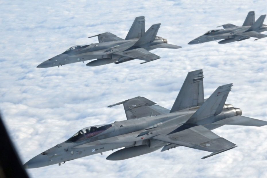 Un F-18 finlandés participa en el ejercicio Baltic Trident, desarrollando la interoperabilidad entre la OTAN y sus socios. Foto cortesía de la Fuerza Aérea de Finlandia.