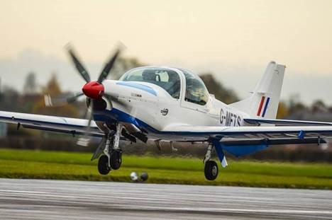 El Prefect es el avión de entrenamiento elemental de próxima generación que permite a los estudiantes aprender habilidades generales de pilotaje, giro, pérdida, acrobacia aérea y navegación. © RAF