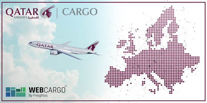 Qatar Airways Cargo lanza WebCargo by Freightos en toda la región europea ©Qatar Airways Cargo