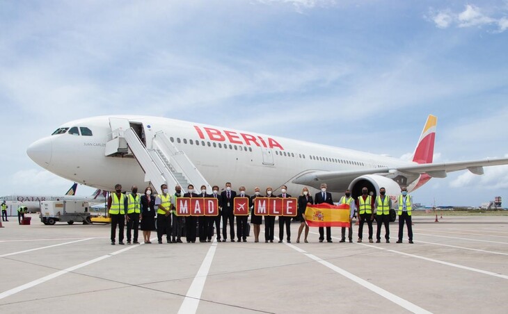 Vuelo hacia las Maldivas ©Iberia