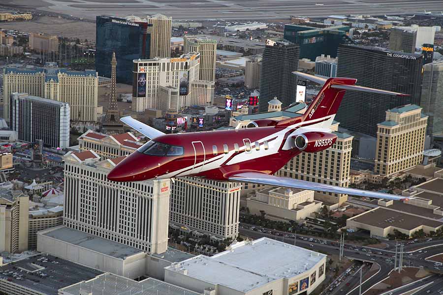 PC-24 sobre Las Vegas ©Pilatus Aircraft Ltd