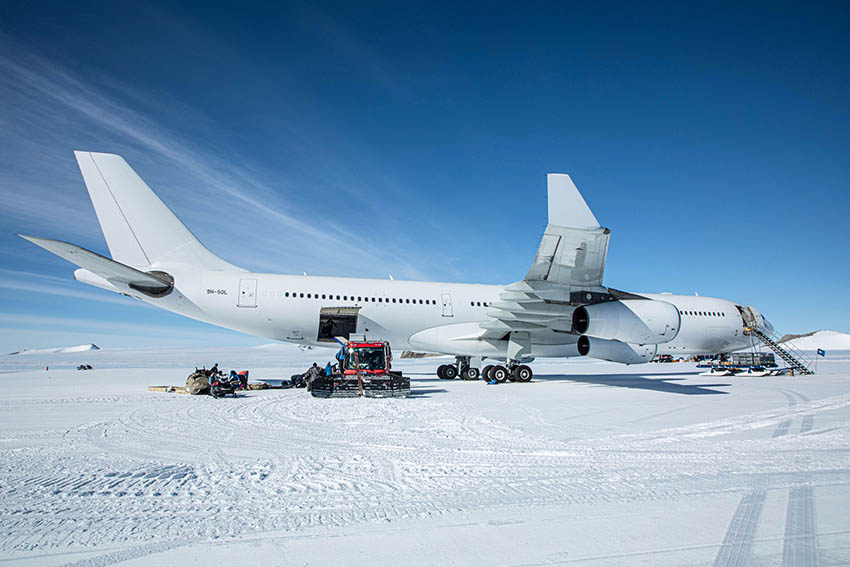 A340-313HGW (High Gross Weight) en la Antártica ©HIFly/Marc Bow