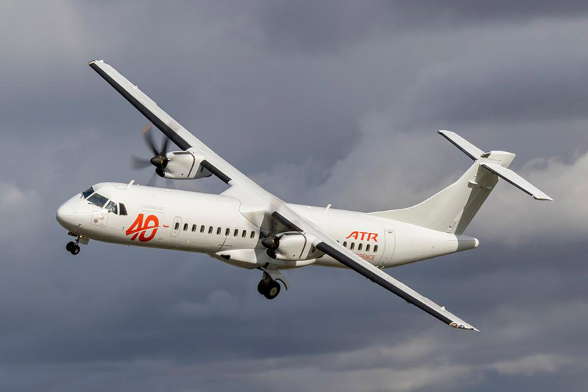 ATR 72-600 con esquema de su celebración por su 40 aniversario ©Leonardo