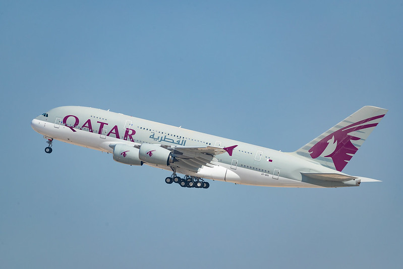 Qatar Airways vuelve a poner en funcionamiento su avión Airbus A380 ©Qatar Airways