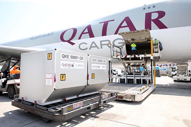 Qatar Airways Cargo sustituirá toda su flota de dispositivos de carga unitarios (ULD) por contenedores resistentes al fuego de Safran ©Qatar Airways Cargo