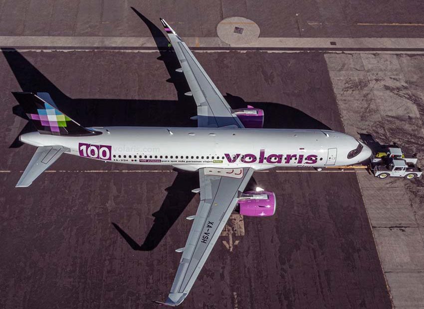 Avión número 100 de Volaris ©Volaris