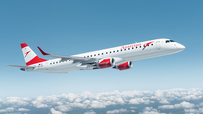Austrian Airlines y Spairliners amplían el contrato de soporte de componentes del E-Jet ©Austrian Airlines