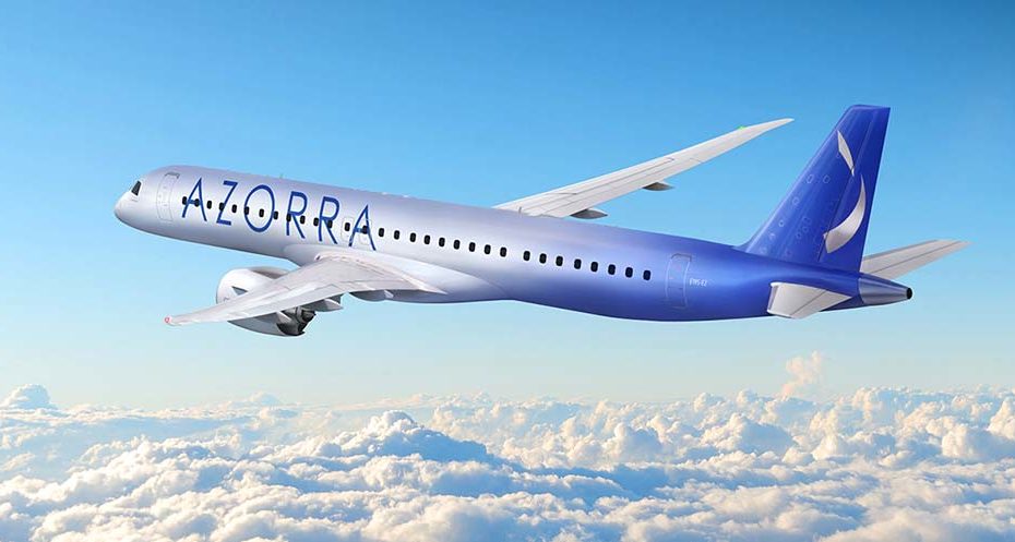 Azorra hace un pedido de 20 aviones Embraer E2 (Render). Imagen azorra.com