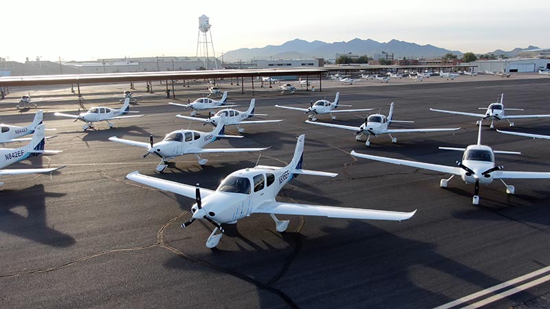 La United Aviate Academy incorporará 25 nuevos Cirrus TRAC SR20 de última generación ©United Airlines