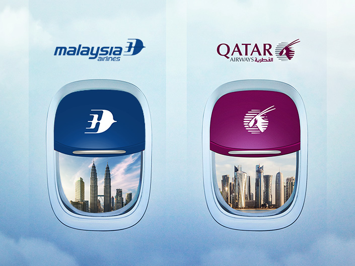 Qatar Airways and Malaysia Airlines ©Qatar Airways