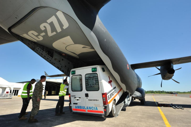 C-27J - Cargando una ambulancia ©Leonardo Company