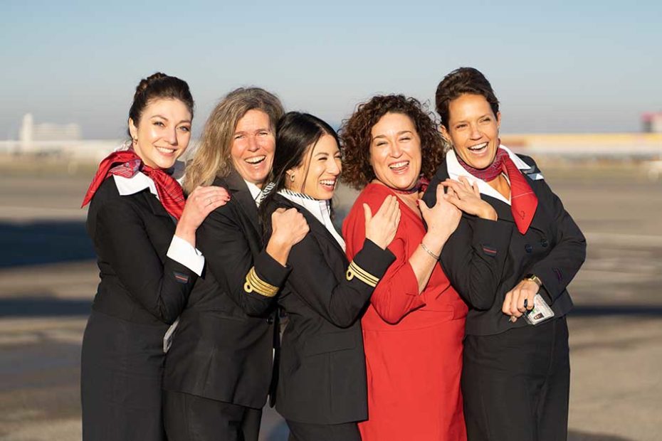 Brussels Airlines apoya el Día internacional de la Mujer con una tripulación femenina en Marsella ©Brussels Airlines