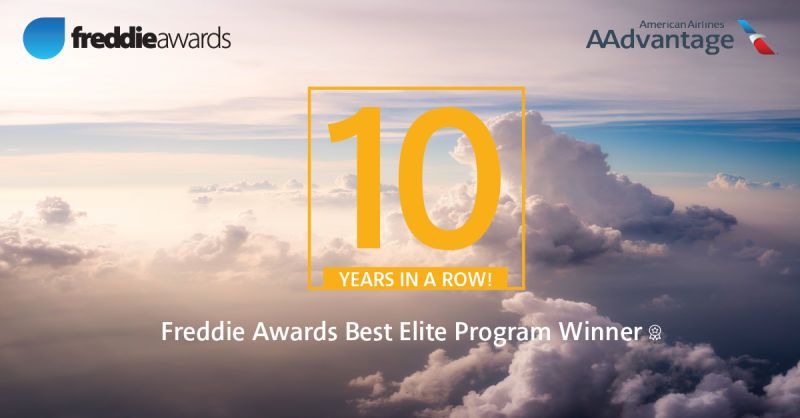 AAdvantage de American Airlines recibió el premio al mejor programa Elite de las Américas en los premios Freddie 2022 ©American Airlines