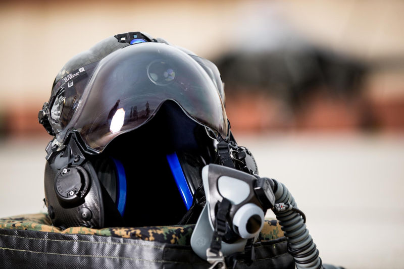 El casco de un piloto de F-35 debe ajustarse perfectamente ©Ministerio de Defensa de los Países Bajos