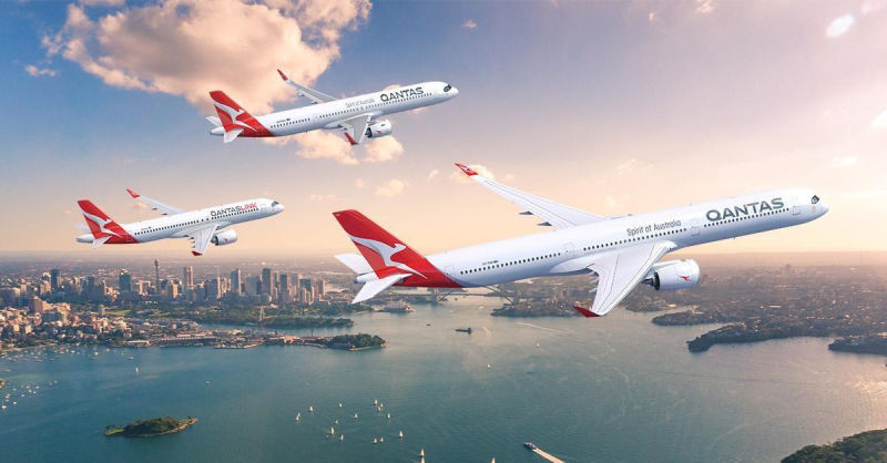 Qantas ha confirmado una orden por 12 A350-1000, 20 A220 y 20 A321XLR. ©Airbus