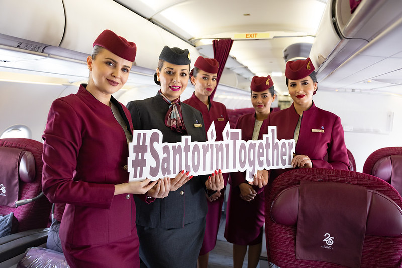 Qatar Airways aterriza en Santorini, Grecia ©Qatar Airways