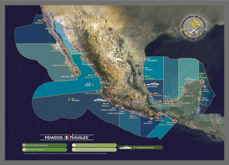 SEMAR reorganiza la denominación de sus mando navales, en los litorales del país ©SEMAR