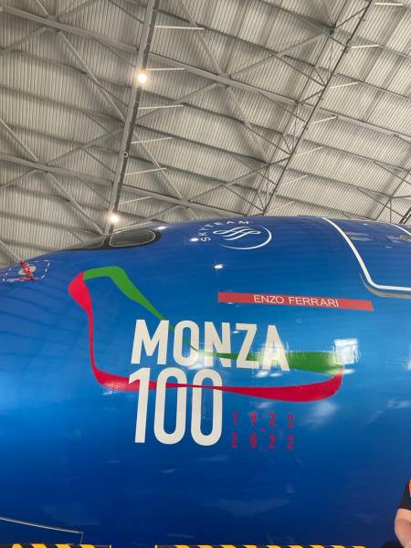 El avión insignia de ITA Airways elige el cielo de Monza para su primer vuelo ©ITA Airways