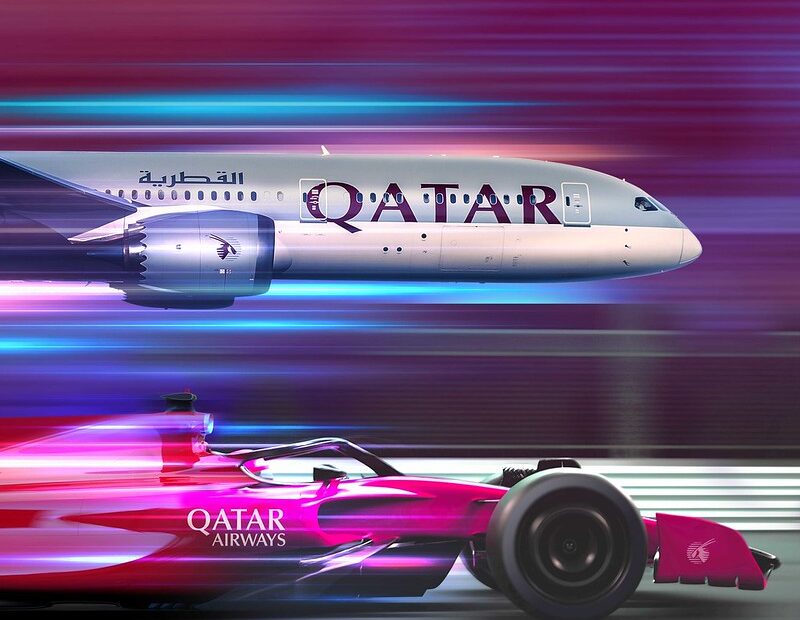 Qatar Airways aviva el entusiasmo por el automovilismo en 2023 con una demostración en directo de coches de Fórmula 1 en el bulevar Lusail ©Qatar Airways