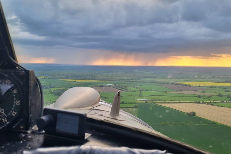 Vista desde la cabina del Lancaster. Fotografía: Sqn Ldr Matt Moore