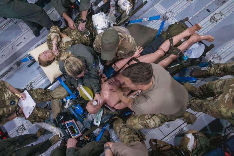 El Ala Médica Táctica (TMW) de la Real Fuerza Aérea con base en Brize Norton ha participado en uno de los mayores ejercicios de evacuación médica aérea realizados desde hace muchos años, el Exercise Mobility Guardian 23. ©RAF