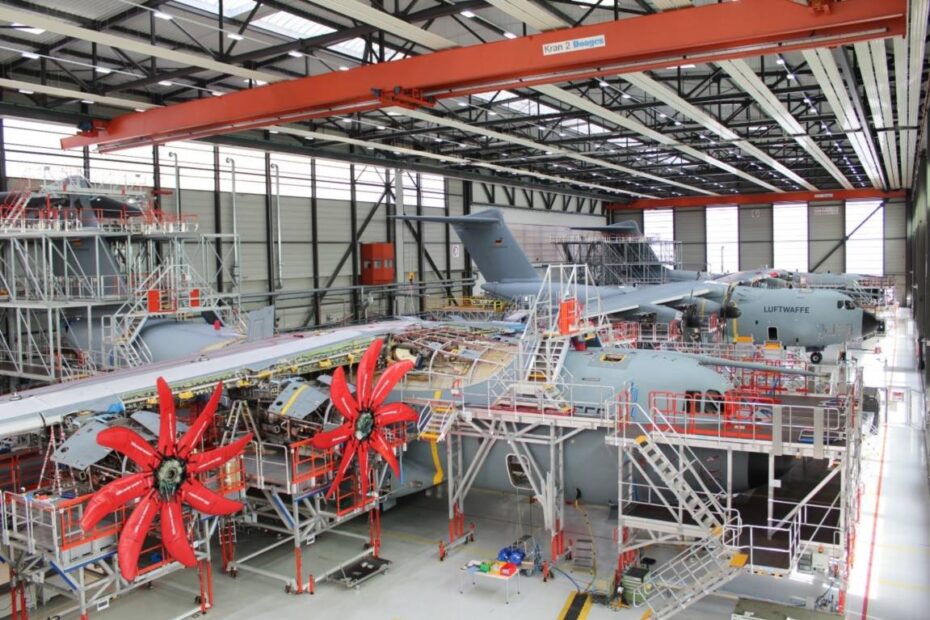 A400M en las instalaciones de Airbus en Manching ©Airbus