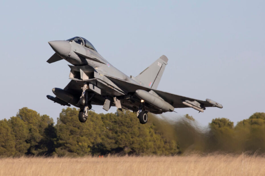 Los Typhoons del Escuadrón 29 de la RAF Coningsby se encuentran actualmente en España en un ejercicio aéreo con aliados y socios de la OTAN. ©RAF