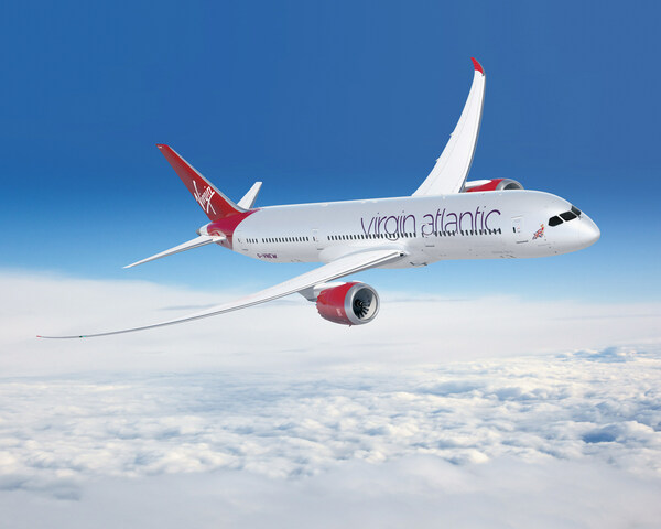 Virgin Atlantic realiza el primer vuelo con combustible de aviación 100 % sostenible del mundo desde Londres a la ciudad de Nueva York.©Virgin Atlantic