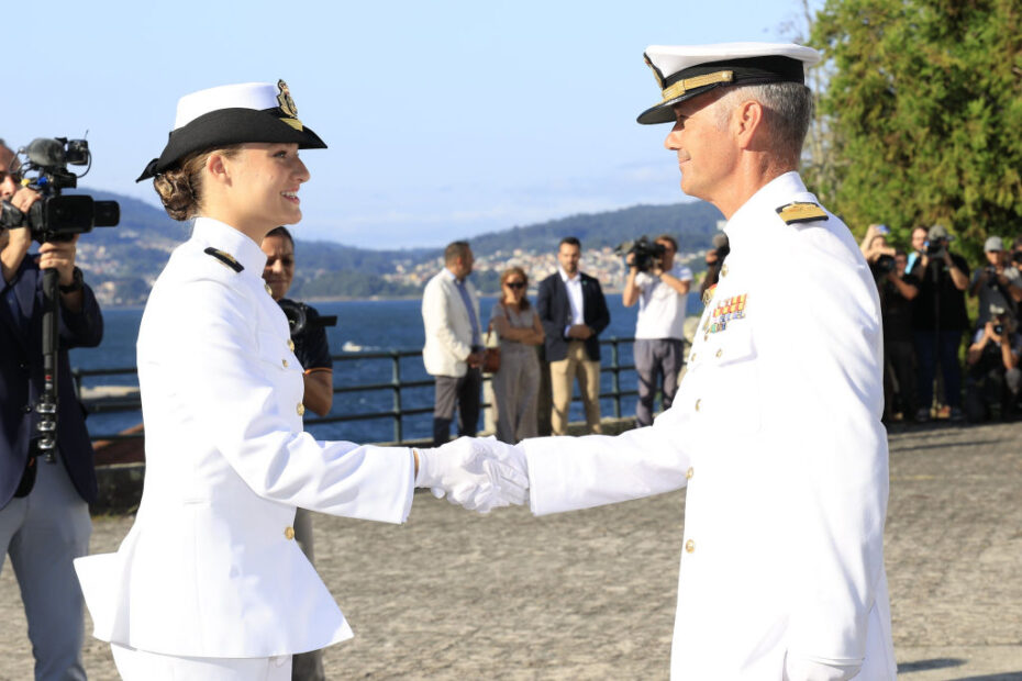 La Princesa de Asturias ingresa en la Escuela Naval Militar de Marín para iniciar su formación en la Armada. MoD