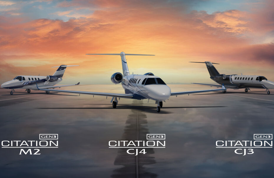 Textron Aviation anunció el futuro del vuelo y de su legendaria gama Cessna Citation con la presentación de la próxima generación de reactores ligeros: el Cessna Citation M2 Gen3, CJ3 Gen3 y CJ4 Gen3. ©Textron Aviation