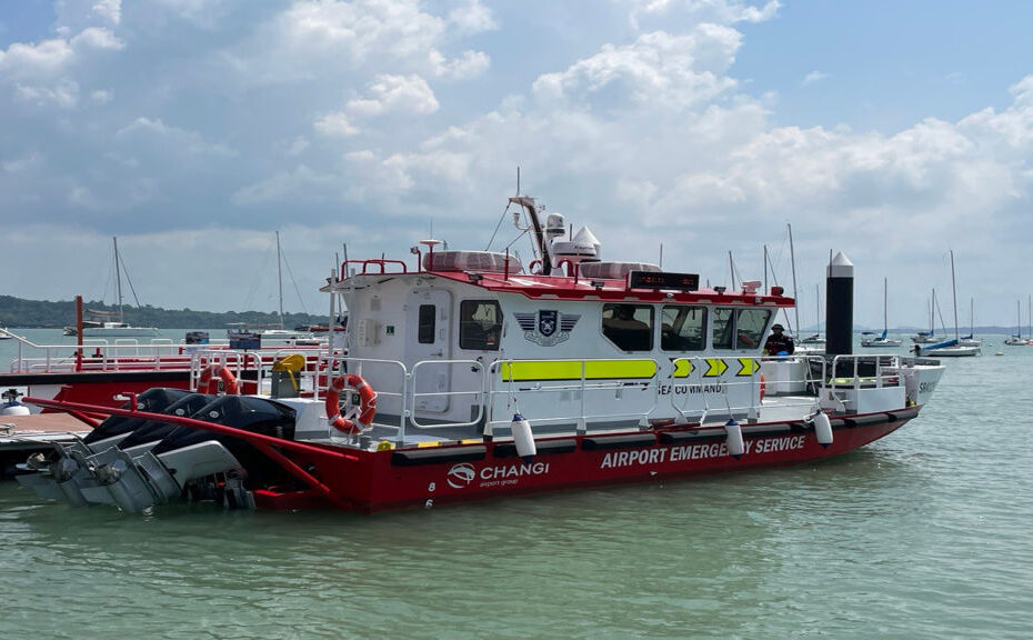 La nueva embarcación de mando ofrece capacidades mejoradas para gestionar la coordinación in situ de los esfuerzos de rescate durante las emergencias en el mar. ©Changi Airport Group