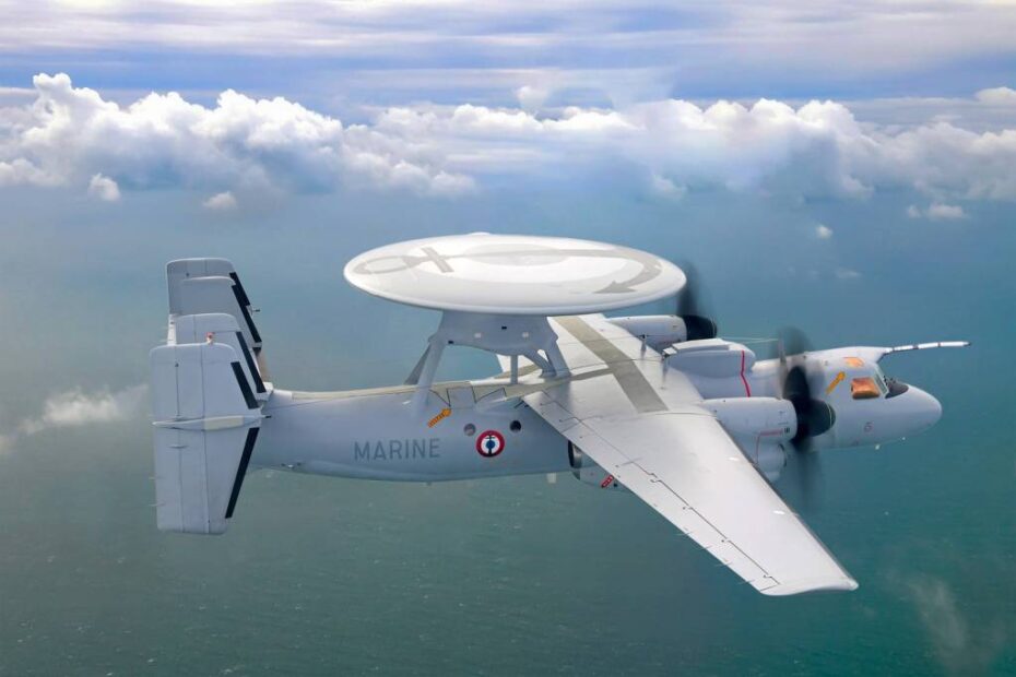 Representación artística de un E-2D francés. (Crédito: Northrop Grumman)