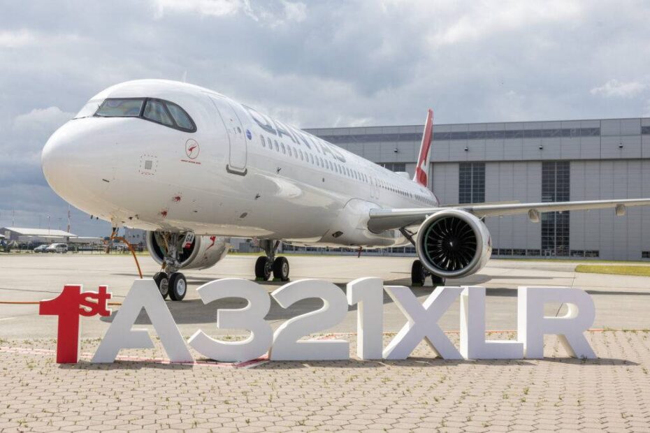 A321XLR en Hamburgo. Imagen: Qantas