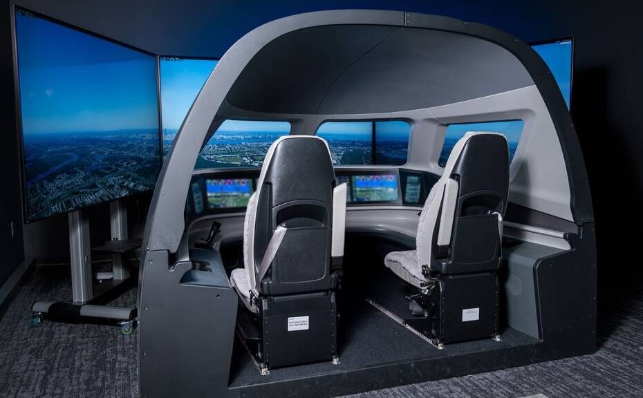 En Cedar Rapids, Collins Aerospace utiliza su cabina de vuelo experimental para desarrollar y probar tecnología semiautónoma que simplificará el vuelo. Imagen: RTX