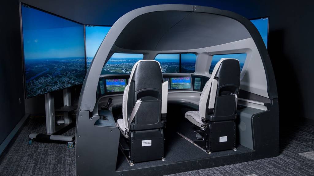 En Cedar Rapids, Collins Aerospace utiliza su cabina de vuelo experimental para desarrollar y probar tecnología semiautónoma que simplificará el vuelo. Imagen: RTX