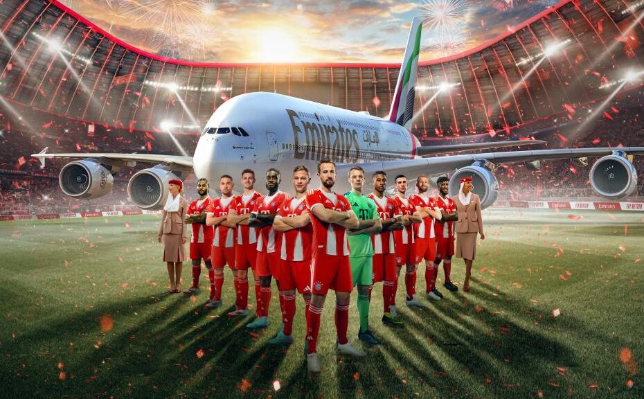 Emirates como Socio Platino del primer equipo del FC Bayern de Múnich desde la temporada 2025-26 hasta la 2031-32 ©Emirates