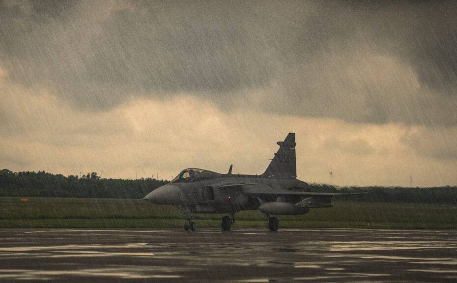 El clima polaco trajo algo de lluvia durante la operación. ©Försvarsmakten