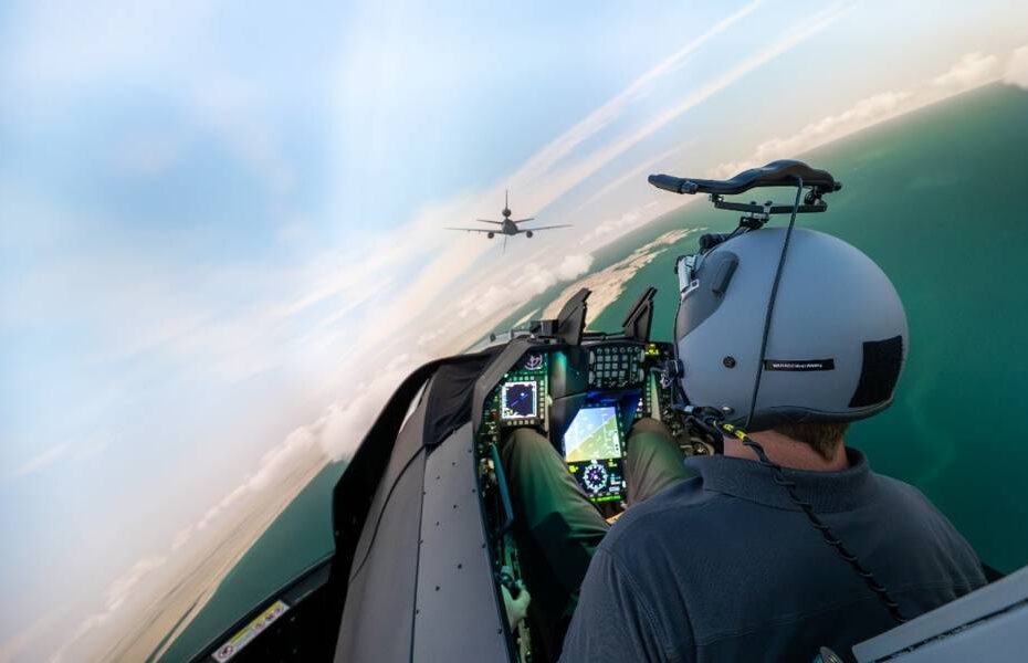 Lockheed Martin muestra el entorno de entrenamiento realista y las capacidades de misión del simulador de misión completa F-16 Block 70. Imagen: Lockheed Martin.