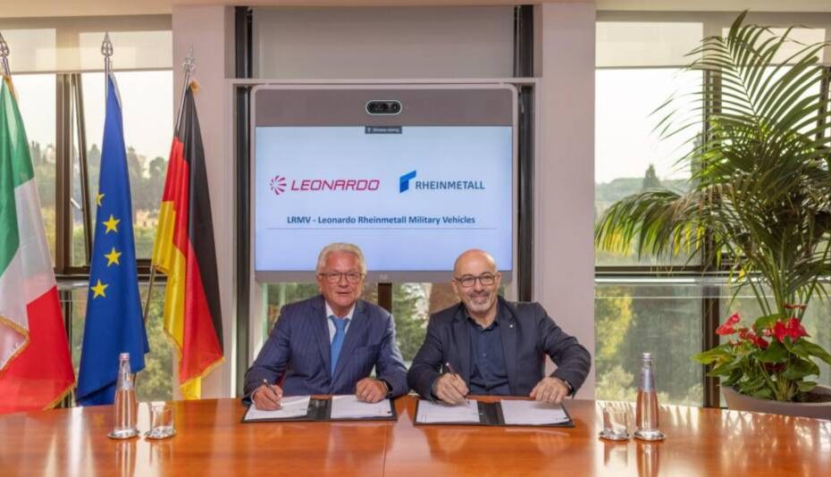 Armin Papperger, director ejecutivo de Rheinmetall AG - Roberto Cingolani, director ejecutivo y gerente general de Leonardo ©Leonardo