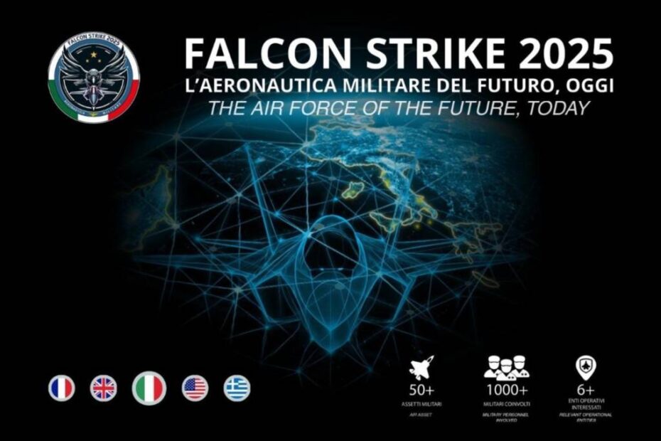 Con sede en la 32.ª Ala de Amendola, una de las bases operativas clave del F-35 en Italia, el ejercicio reúne a más de 1000 efectivos y más de 50 aeronaves de Italia, Estados Unidos, Reino Unido, Francia y Grecia. Gráfico cortesía de la Fuerza Aérea Italiana.