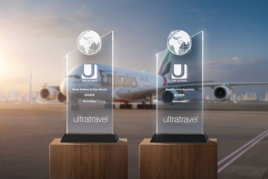 Emirates ha sido galardonada como «Mejor aerolínea del mundo» por octavo año consecutivo en los premios ULTRAs 2025, además de recibir el premio a «la aerolínea con la mejor clase económica premium». ©Emirates