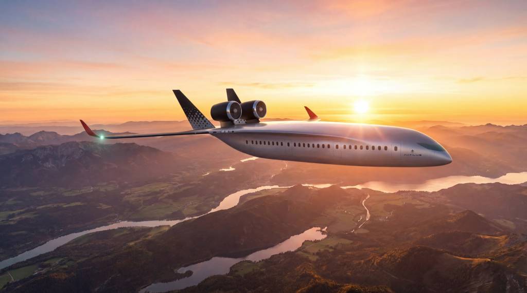 HORIZON EVO evoluciona de un avión de un solo piso a uno de dos pisos, lo que ofrece más espacio y seguridad para los pasajeros, además de una interoperabilidad perfecta en tierra. ©Natilus