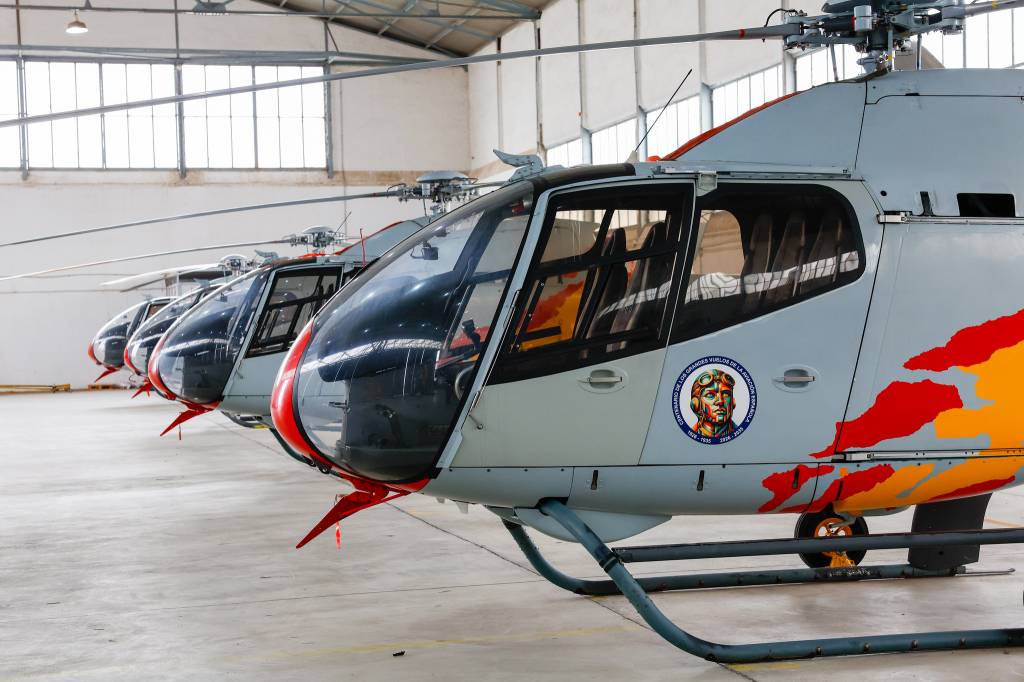 Visita la Escuela Militar de Helicópteros-Ala 78, ubicada en la Base Aérea de Armilla (Granada). Foto: Rubén Somonte/MDE