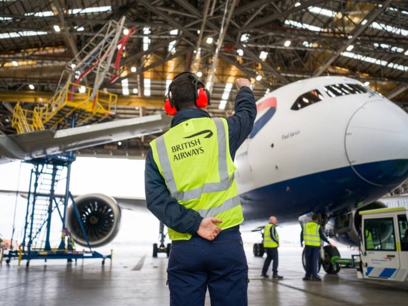 Primer avión 787 de British Airways con Starlink ©British Airways