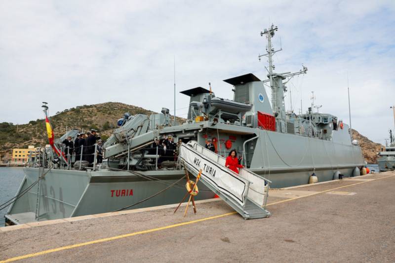 Visita al Buque Cazaminas 'Turia' en la Estación Naval de Algameca, en Cartagena. Foto: Rubén Somonte/MDE