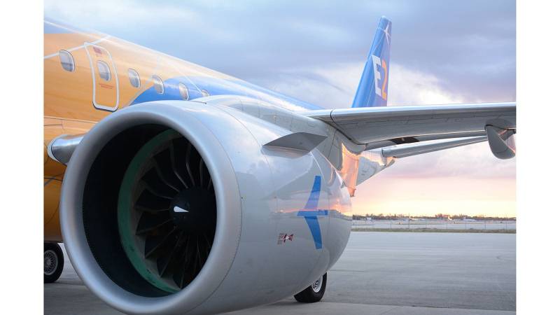 Pratt & Whitney fue reconocida como el Mejor Proveedor del Año 2026 de Embraer en la categoría «Colaboración Destacada» por su compromiso con la producción y el servicio posventa del avión E2, equipado con el motor PW1900G. Imagen: RTX