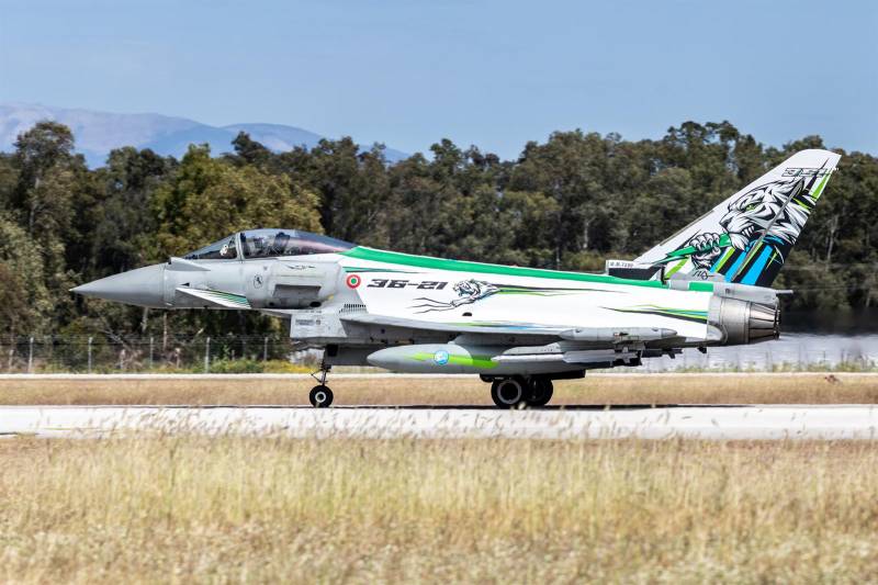 El Eurofighter Typhoon de la Fuerza Aérea Italiana, ganador del concurso de libreas especiales. Foto: OR-9 Fanny Chesiere