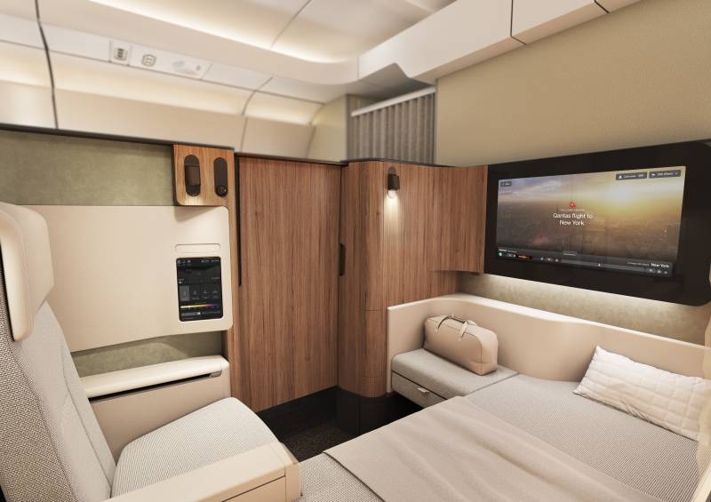 Render de cabina del Proyecto Sunrise ©Qantas