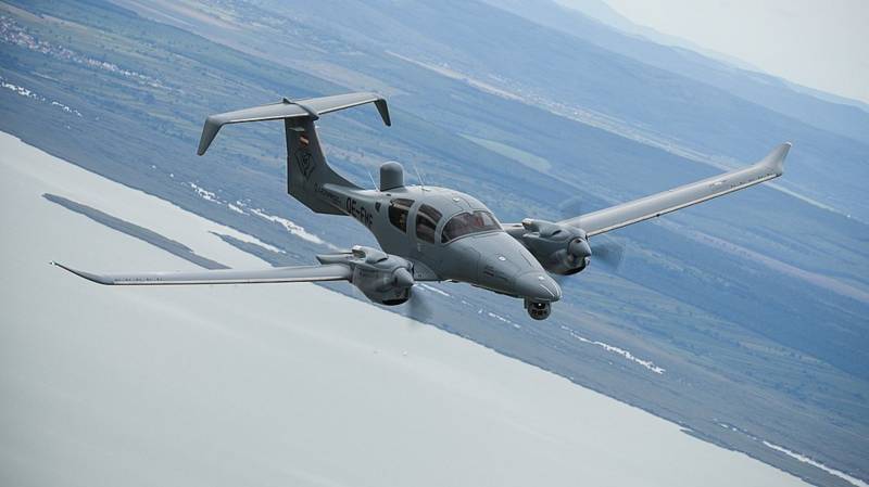 Un avión de demostración Diamond Aircraft DA62 MPP, similar al que se está fabricando actualmente para la Oficina del Sheriff del Condado de Utah, en acción en Austria. ©Diamond Aircraft