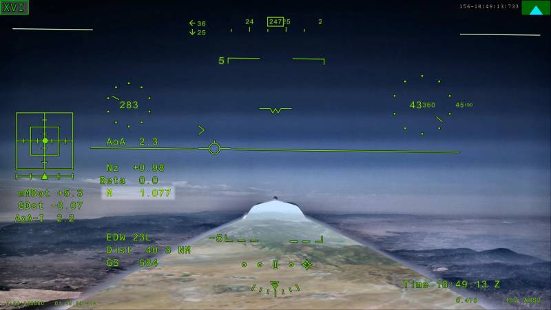 El sistema de visión externa X-59 de la NASA registró una velocidad de Mach 1,077 el viernes 5 de junio de 2026, lo que supuso la primera vez que la aeronave alcanzaba una velocidad supersónica en el marco de la misión Quesst de la NASA. Este momento representa un hito para la aeronave, ya que marca su transición hacia la realización de vuelos de prueba a velocidades superiores a la del sonido. ©NASA